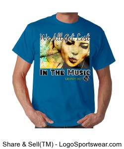 Lost In Music | Metallic Adult DryBlend T-Shirt Design Zoom